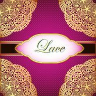 background with gold lace and place for text