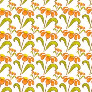 Seamless pattern with wildflowers