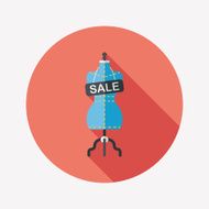 shopping mannequin flat icon with long shadow eps10 N4