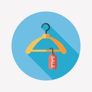 shopping clothes hanger flat icon with long shadow eps10 N18