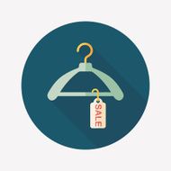 shopping clothes hanger flat icon with long shadow eps10 N20