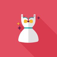 shopping dress flat icon with long shadow eps10 N24