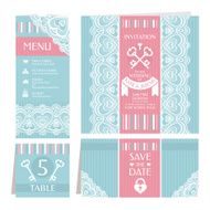 Set of vintage wedding cards N2