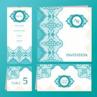 Set of floral wedding cards N8