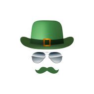 Hat Glasses and Mustache isolated on white background vector