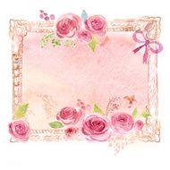 Frame with roses pattern