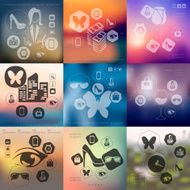 shopping infographic with unfocused background N23