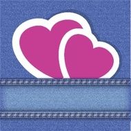 Lace frame on blue floral background Vintage vector illustration
