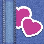 Lace frame on blue floral background Vintage vector illustration N2