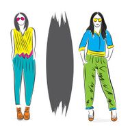 stylish fashion model pose design