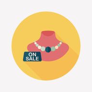 shopping sale Jewelry flat icon with long shadow eps10 N3