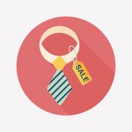 shopping sale tie flat icon with long shadow eps10 N23