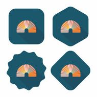 Rainbow spiral flat icon with long shadow eps10