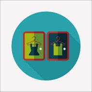 Fitting room flat icon with long shadow eps10 N9