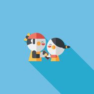 Valentine Shopping flat icon with long shadow eps10 N19