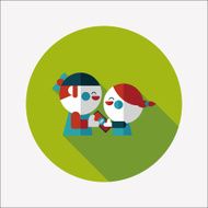 Valentine Shopping flat icon with long shadow eps10 N22