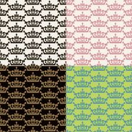 Set of seamless vintage patterns N14