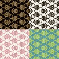 Set of seamless vintage patterns N19