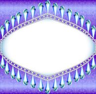 background frame with pendants made of precious stones