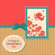 Valentines day typographical retro holiday card N2