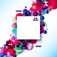 Stylish hipster poster on a contrast shiny background