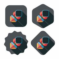 Swimming suit flat icon with long shadow N9