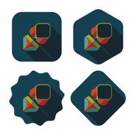 Swimming suit flat icon with long shadow N10