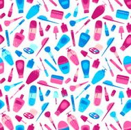 Seamless pattern of health and beauty