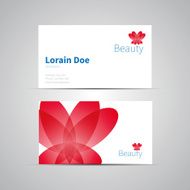 Business Card template vector icon for Beauty Industry N2