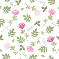 Pink flowers - seamless vector pattern Valentine&#039;s Day or wedding