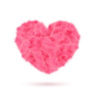 Pink fur heart for Your Valentine design