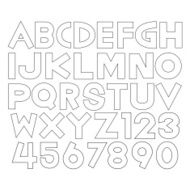 Alphabet fonts and numbers N2