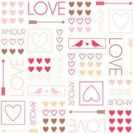 Hearts - seamless vector pattern for Valentine&#039;s Day or wedding N2