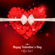 Happy Valentines day typographical glow holiday background with shining soft N2