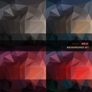 Abstract vector backgrounds set