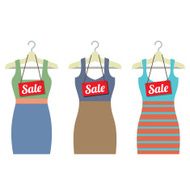 Woman Clothes On Hanger With Sale Tags
