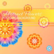 abstract colored flat style green orange vector badge label