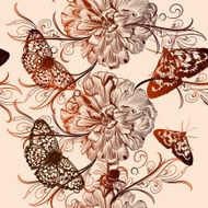 Floral vector pattern for design