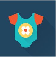 Baby onesie vector flat style N2