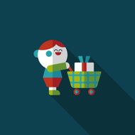 shopping flat icon with long shadow eps10 N6