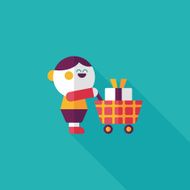 shopping flat icon with long shadow eps10 N8