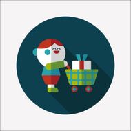 shopping flat icon with long shadow eps10 N10
