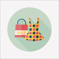 shopping dress flat icon with long shadow eps10 N45