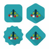 SALE Shopaholic flat icon with long shadow eps10 N65