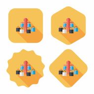 SALE Shopaholic flat icon with long shadow eps10 N66