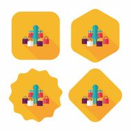 SALE Shopaholic flat icon with long shadow eps10 N67