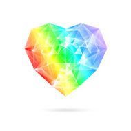 Rainbow stone heart