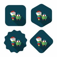 shopping flat icon with long shadow eps10 N14
