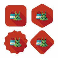 shopping dress flat icon with long shadow eps10 N46