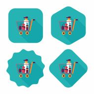 shopping perfume and lipsticks flat icon with long shadow eps10 N26
